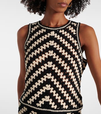Top Halliday de croché de algodón | Zimmermann