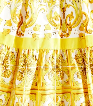 Abito in popeline di cotone con stampa | Dolce&Gabbana Kids