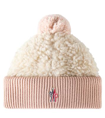 Wool-trimmed teddy beanie | Moncler Grenoble Enfant