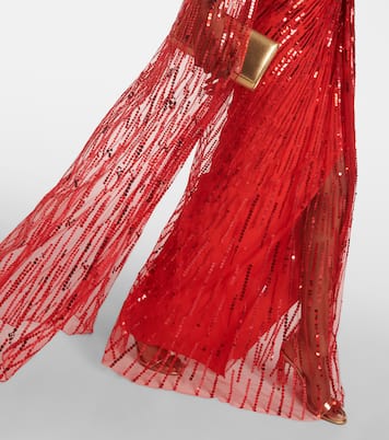 Gold Rush sequined caped gown | Jenny Packham