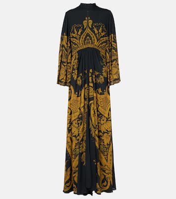 فستان سهرة من الكريب الجيرسيه بطبعات | Etro