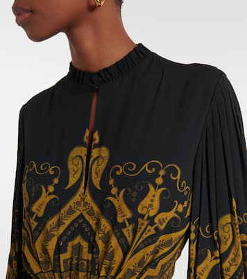 فستان سهرة من الكريب الجيرسيه بطبعات | Etro