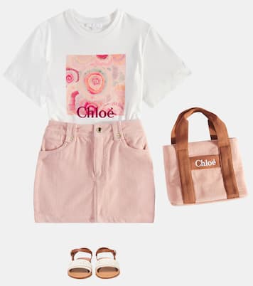 Gonna in velluto di cotone a coste | Chloé Kids
