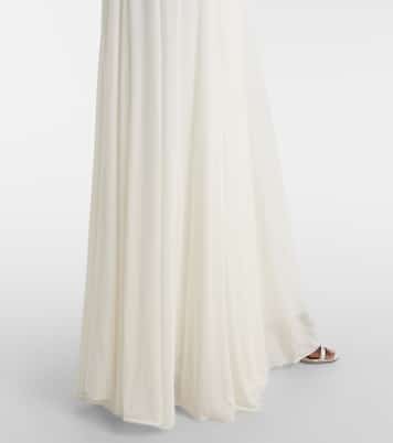 Maxikleid mit Leder | Ralph Lauren Collection