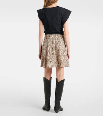 Ozany snake-print silk-blend miniskirt | Isabel Marant