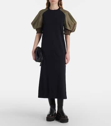 Abito midi in jersey di cotone | Sacai