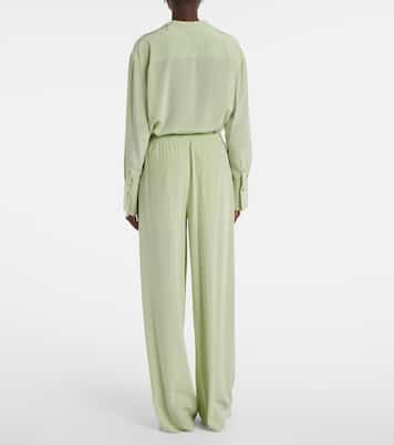 Pantalon ample Hulin en crêpe de soie | Joseph