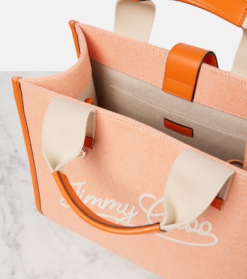 Borsa in canvas con logo in pelle | Jimmy Choo