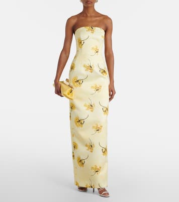 Laelia floral strapless corset gown | Emilia Wickstead