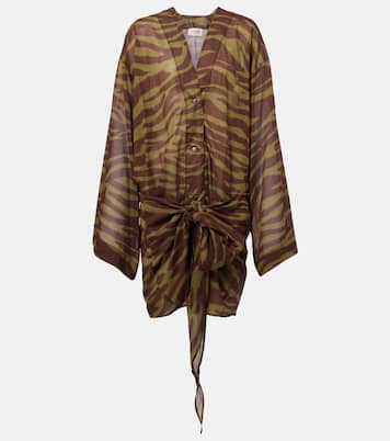 Robe en coton à motif zébré | The Attico