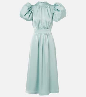 Robe midi en satin | Rotate