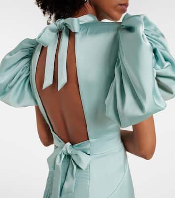 Robe midi en satin | Rotate