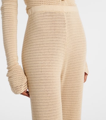Lennon knitted cotton-blend flared pants | Posse