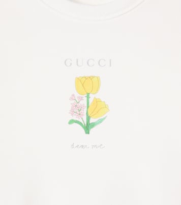 Felpa in jersey di cotone con stampa | Gucci Kids