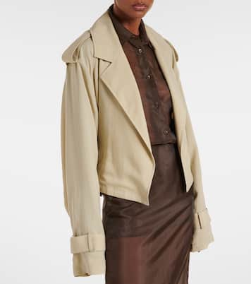 Simona cropped trench coat | The Frankie Shop