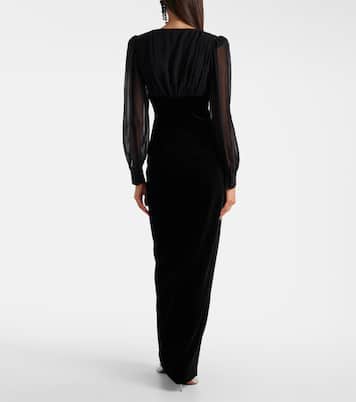 Velvet and georgette gown | Alessandra Rich