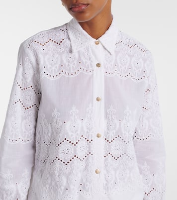 Camicia Orla in sangallo di cotone | Melissa Odabash
