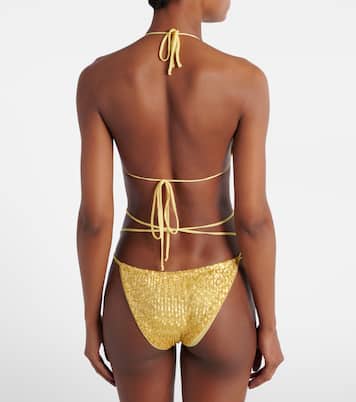 Criss Cross sequined bikini | Norma Kamali