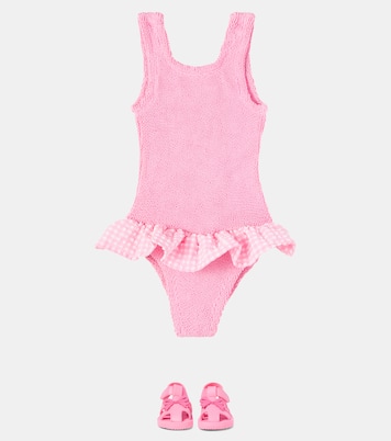 Denise gingham ruffled swimsuit | Hunza G Kids