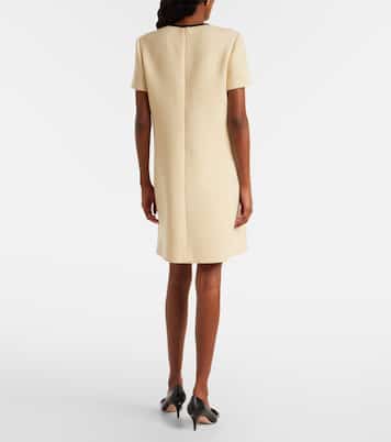 Bow-detail wool-blend tweed minidress | Valentino