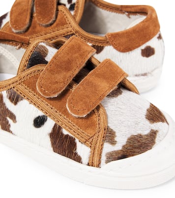 Zapatillas de pelo de becerro y ante estampadas | PèPè