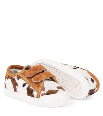 Zapatillas de pelo de becerro y ante estampadas | PèPè