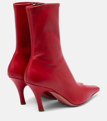 Jamie 80 leather ankle boots | Amina Muaddi