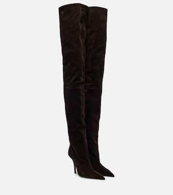 Jessica 105 suede over-the-knee boots | Paris Texas