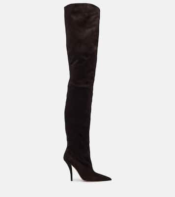 Jessica 105 suede over-the-knee boots | Paris Texas