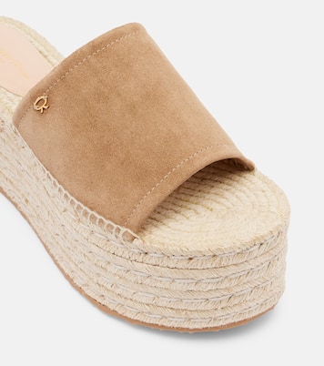 Espadrille-Pantoletten aus Veloursleder  | Gianvito Rossi