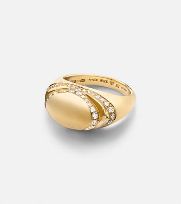 Anello Bvlgari Cabochon in oro 18kt con topazio e diamanti | Bvlgari