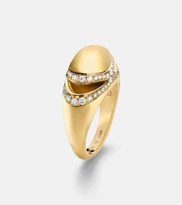 Anello Bvlgari Cabochon in oro 18kt con topazio e diamanti | Bvlgari