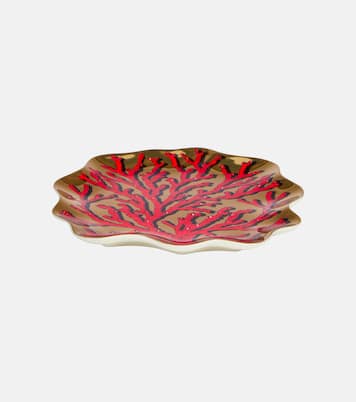 Plateau décoratif Sirena Coral en porcelaine | Jonathan Adler