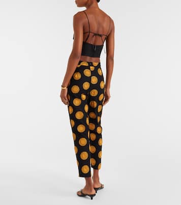 Isola printed cotton-blend straight pants | Cala de la Cruz