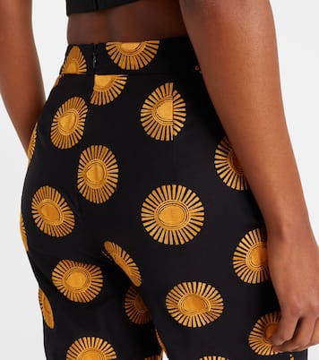 Isola printed cotton-blend straight pants | Cala de la Cruz