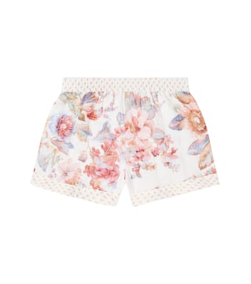 Awaken floral quilted cotton shorts | Zimmermann Kids