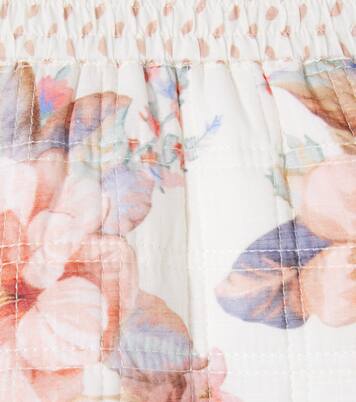 Awaken floral quilted cotton shorts | Zimmermann Kids