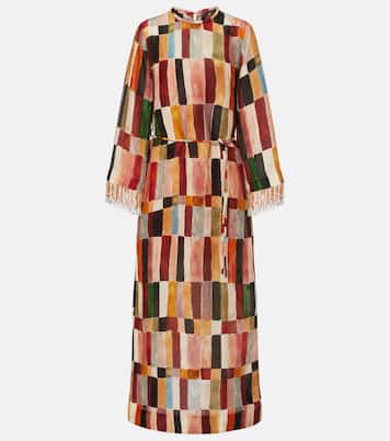 x LRNCE vestido largo Marjorelle de lino y seda | Alémais