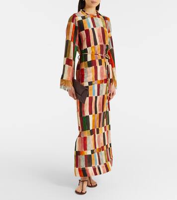 x LRNCE vestido largo Marjorelle de lino y seda | Alémais