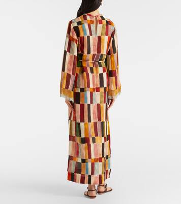 x LRNCE vestido largo Marjorelle de lino y seda | Alémais