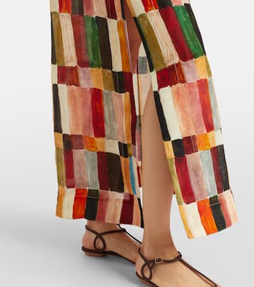 x LRNCE vestido largo Marjorelle de lino y seda | Alémais