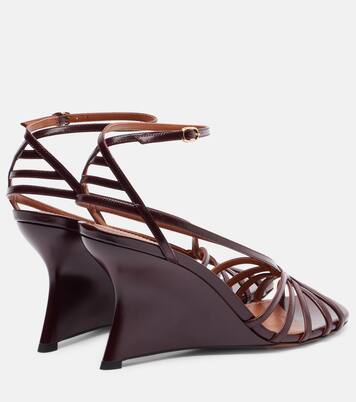 Aura 85 patent leather wedge sandals | Zimmermann