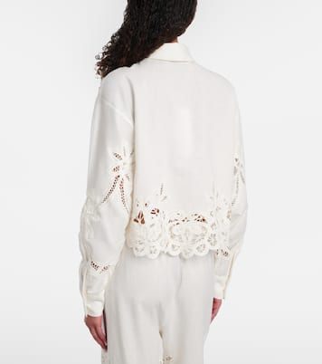 Aderes cotton and linen shirt | Veronica Beard