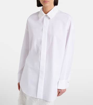 Embroidered cotton-blend poplin shirt | Dorothee Schumacher