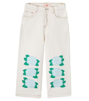 جينز بطبعات الورود | Tinycottons