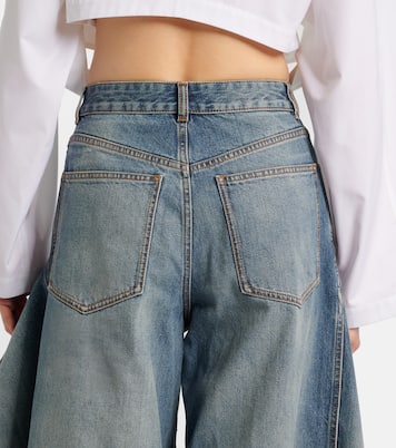 Ruffled wide-leg jeans | Alaïa