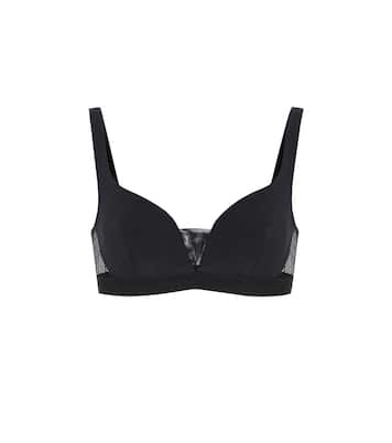 Mesh-trimmed bikini top | Stella McCartney