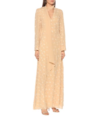 Embroidered silk maxi dress | Chloé