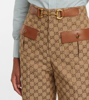Hose GG Horsebit aus Canvas | Gucci
