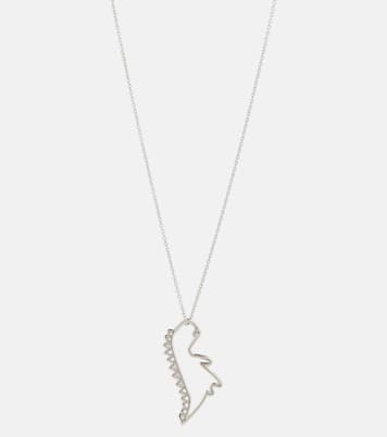 Collier Dino en or blanc 9 ct | Aliita